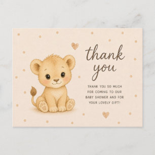Baby Leeuwenwel Baby Shower Bedankt Briefkaart