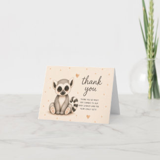 Baby Lemur Safari Baby Shower Bedanktkaart Bedankkaart