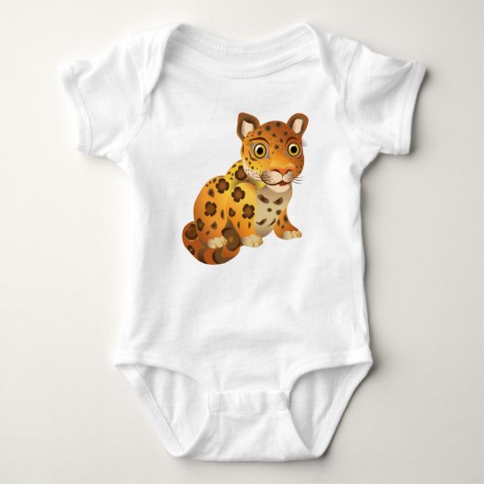 Baby Leopard Cartoon-41640 Romper (Voorkant)
