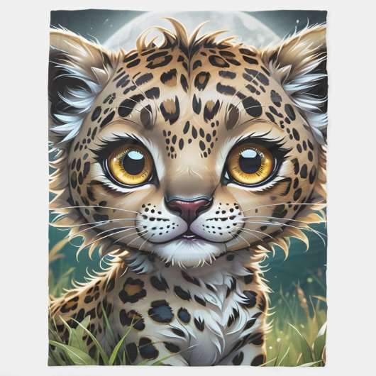 Baby Leopard Fleece Blanket (Voorkant)