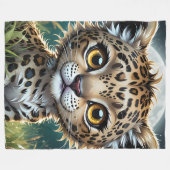 Baby Leopard Fleece Blanket Deken (Voorkant (Horizontaal))