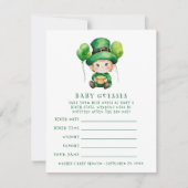 Baby Leprechaun baby shower gissen spel Kaart (Voorkant)