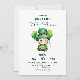 Baby Leprechaun-baby shower Kaart