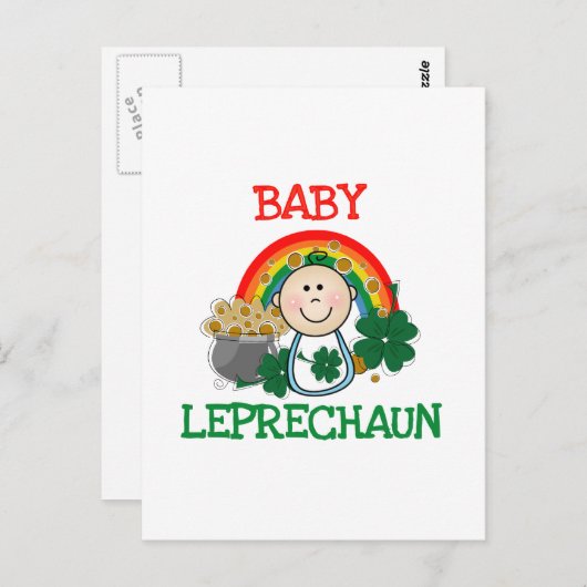 Baby Leprechaun Tshirts en Gifts Briefkaart (Voorkant / Achterkant)