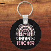 Baby Leraar Leuke Tie Dye Regenboog Hart Kinderopv Sleutelhanger (Achterkant)