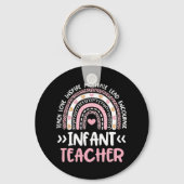 Baby Leraar Leuke Tie Dye Regenboog Hart Kinderopv Sleutelhanger (Achterkant)