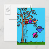 Baby leren vliegen briefkaart (Voorkant / Achterkant)