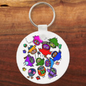 Baby leren vliegen sleutelhanger (Voorkant)