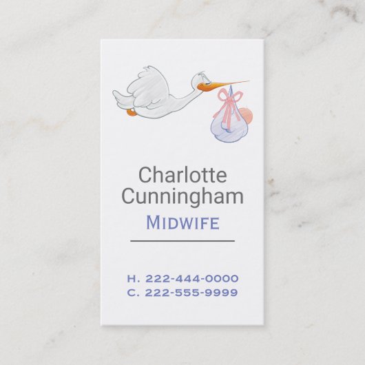 Baby Levering met aangepast Visitekaartje (Voorkant)