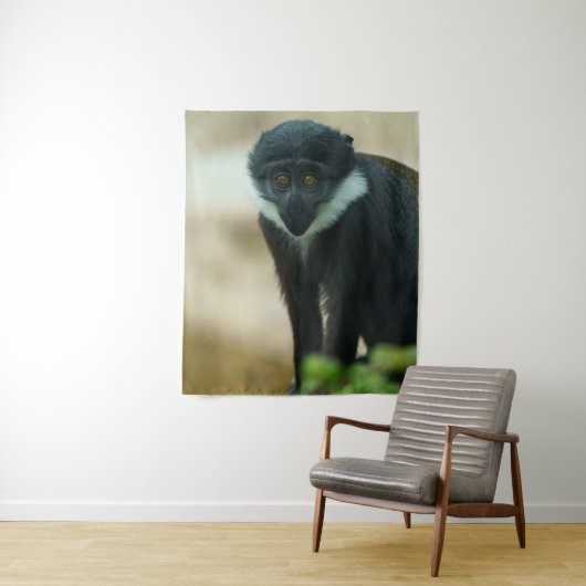 Baby L'Hoest Monkey Wandkleed (In situ)