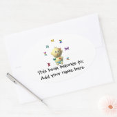 BABY-LICHAAM MET 9 BUTTERFLIES OPSTARTEN OVALE STICKER (Envelop)