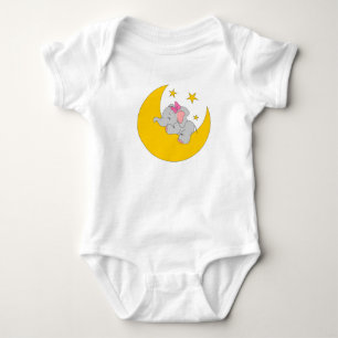 baby lichaam met leuke cartoon olifant romper
