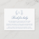 Baby lichtblauw schattig boek voor baby Enclosure  Informatiekaartje (Voorkant)