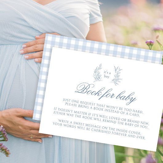 Baby lichtblauw schattig boek voor baby Enclosure  Informatiekaartje