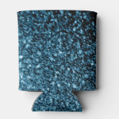 Baby lichtblauwe faux glitter sparter Monogram Blikjeskoeler (Achterkant)