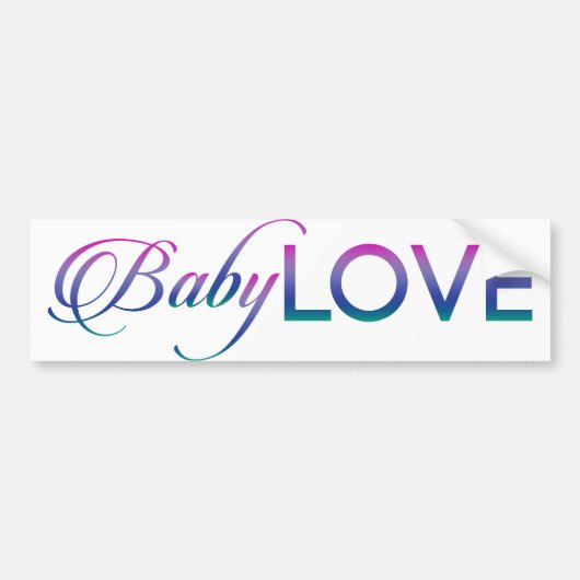 Baby Liefde Bumpersticker (Voorkant)