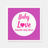 Baby Liefde Hart Baby Shower Servet (Voorkant)