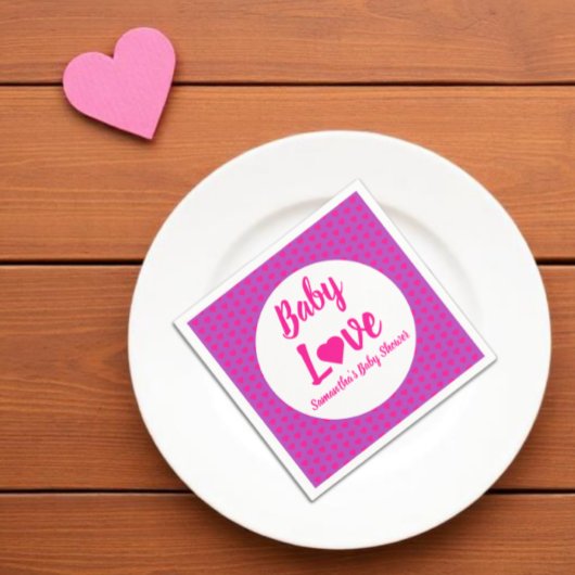 Baby Liefde Hart Baby Shower Servet