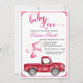 Baby Liefde Hartballonnen Baby shower Uitnodiging (Voorkant)