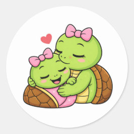 Baby Liefde Kus Ronde Sticker