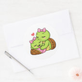 Baby Liefde Kus Ronde Sticker (Envelop)