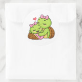 Baby Liefde Kus Ronde Sticker (Tas)