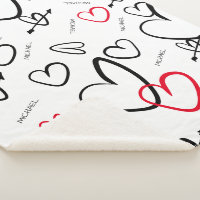 Baby Liefde Persoonlijke naam Harten Patroon Baby