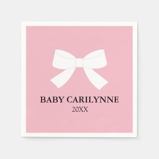 BABY Liefde Roze Shower Persoonlijke Servetten (Voorkant)