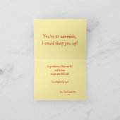 Baby Lieve Gele Giraffe Persoonlijke Naam Felicita Kaart (Binnen)