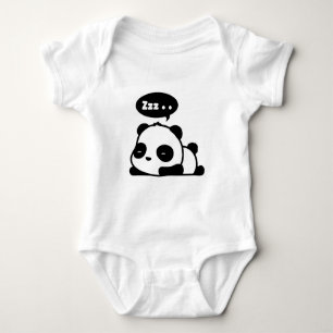 baby lijfpak met een schattige slapende panda romper