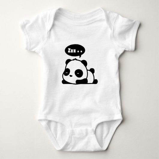 baby lijfpak met een schattige slapende panda romper (Voorkant)
