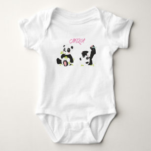 Baby lijfpak met schattige panda romper