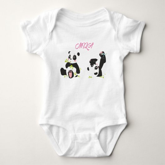 Baby lijfpak met schattige panda romper (Voorkant)