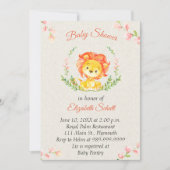 Baby Lion Baby shower Invitation Kaart (Voorkant)