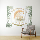 Baby Lion Baby shower Tapestry Backdrop Wandkleed (In Situ (horizontaal))