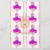 Baby Lion Cub Hakuna Matata grafische kunsttekst o Briefpapier (Voorkant)