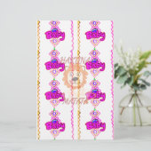 Baby Lion Cub Hakuna Matata grafische kunsttekst o Briefpapier (Staand voorkant)