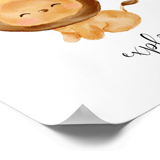 Baby Lion Explore kinderkamer Poster (Hoek)