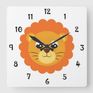 Baby Lion Face Wall klok