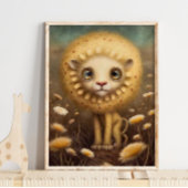 Baby Lion Furry African | Lion Wall Print