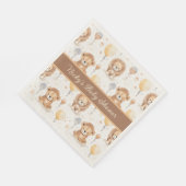Baby Lion gepersonaliseerd Baby shower Servet (Hoek)