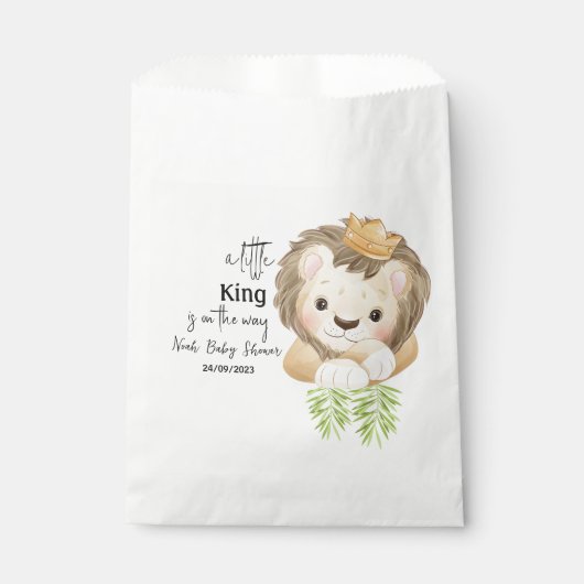 baby Lion King Safari Dieren Baby shower Bedankzakje (Voorkant)