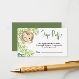 baby Lion King Safari Dieren Baby shower Informatiekaartje