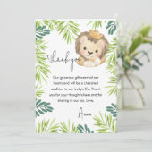 baby Lion King Safari Dieren Bedankkaart (Staand voorkant)