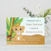 Baby Lion King Uitnodiging (Staand voorkant)