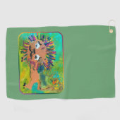 Baby Lion: "Kunst van kinderen" Golfhanddoek (Horizontaal)