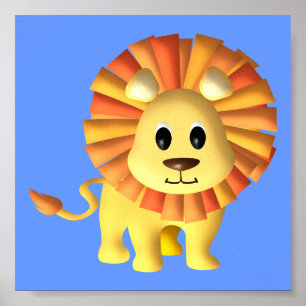 Baby Lion/Nursery Decor Poster