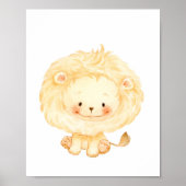 Baby Lion Nursery Wall Art Poster (Voorkant)