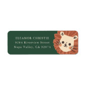 Baby Lion Oerwoud Wild Animal Return Adreslabel Etiket (Voorkant)
