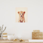 Baby Lion Poster (Keuken)